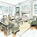 Manhattan-House-Sitting-Rm-Sketch rita konig