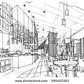 stock-vector-sketch-streaks-all-day-restaurant-black-and-white-interior-design-vector-sketch-595452383.jpg
