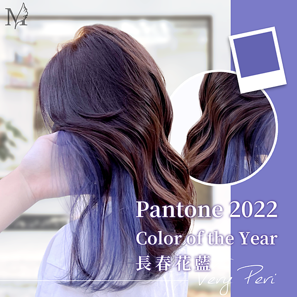 22年度代表色very Peri 長春花藍 Pantone Color Of The Year 22 流行髮色 最仙氣的熱門髮色紫色調合藍色的髮色霧感灰紫色顯白款髮色高級感髮色