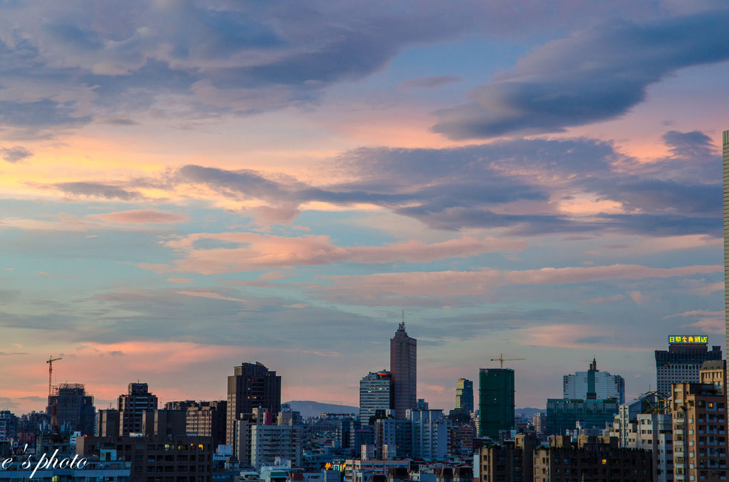 天秤颱風 夕陽 