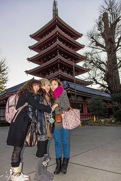 『日本自由行』東京 聖誕節 五天四夜 淺草寺 雷門 仲見世通 大黑家