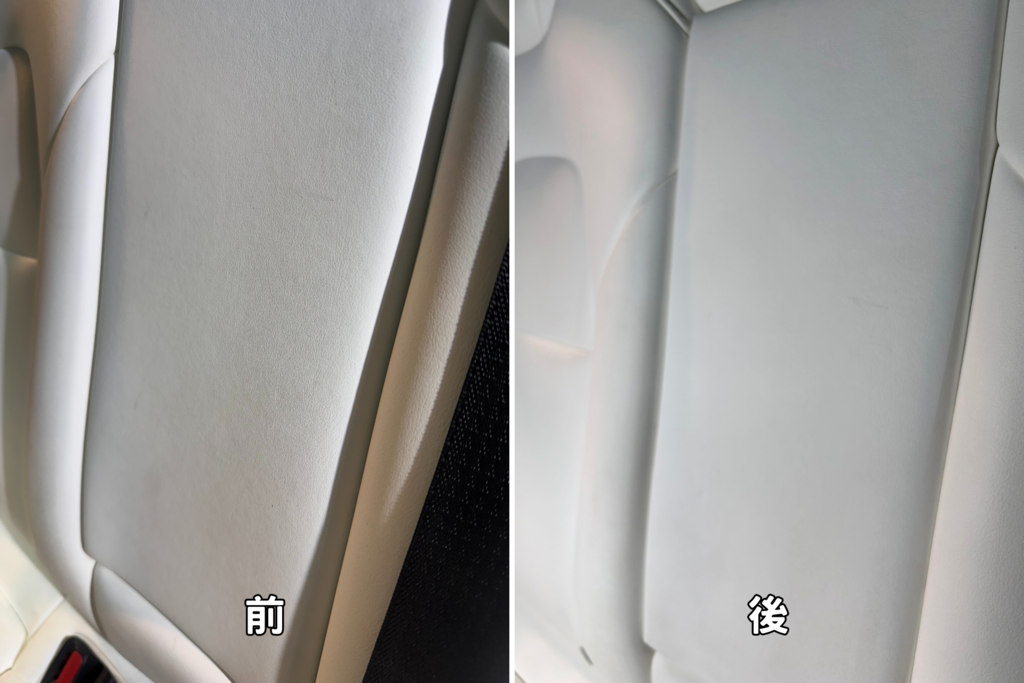 台南內裝清潔推薦│佑鑫汽車美容│特斯拉座椅大翻新│特殊材質內