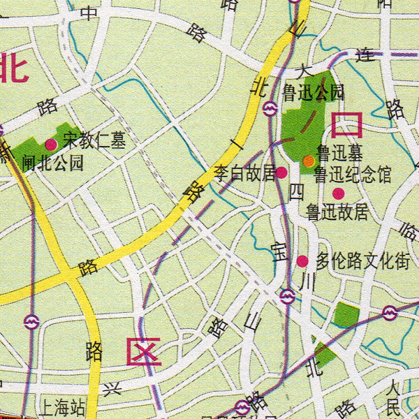 上海主要旅遊景點分佈圖2-06