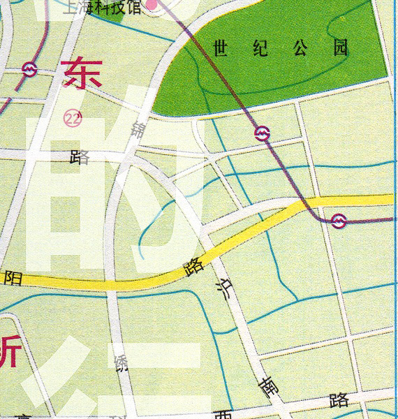上海主要旅遊景點分佈圖2-16