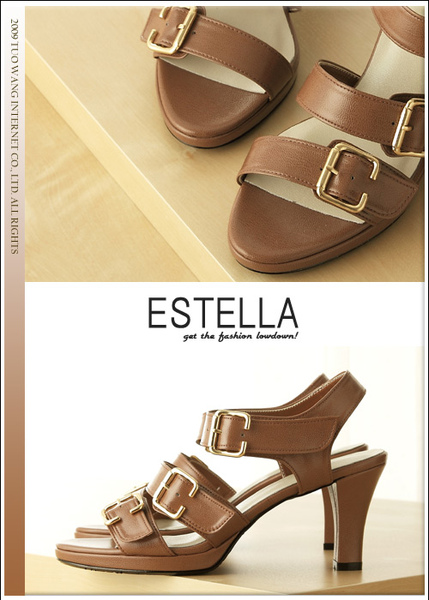 ESTELLA釦環羅馬厚底高跟鞋 ESTELLA釦環羅馬厚底高跟鞋