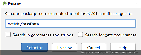 android studio rename package android studio rename package