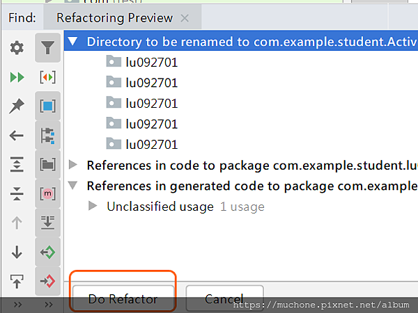 android studio rename package android studio rename package
