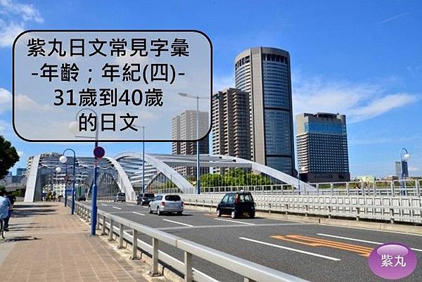 紫丸日文常見字彙-年齡；年紀(四)-31歲到40歲 的日文封面