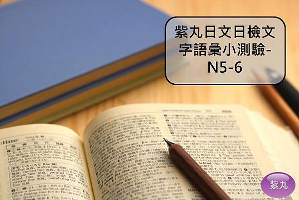 紫丸日文日檢文字語彙小測驗-N5-6封面