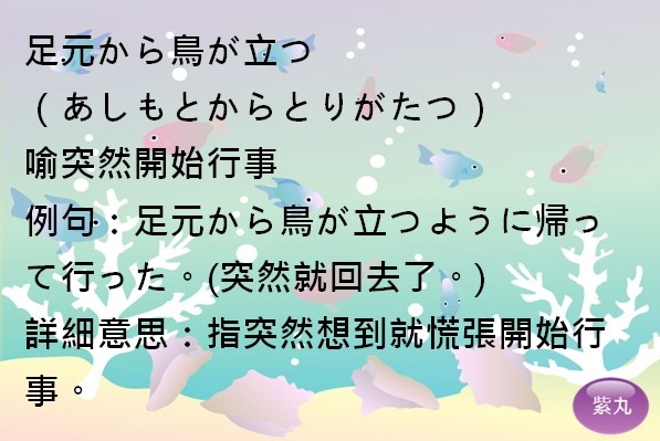 紫丸日文足元から鳥が立つ圖片