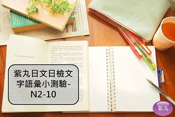 紫丸日文日檢文字語彙小測驗-N2-10封面