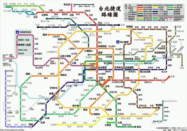 最新版台北捷運路線圖