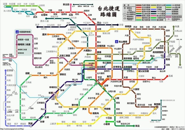 最新版台北捷運路線圖