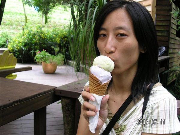 20060711-新社與薰衣草森林 (23) 好棒的香草風冰淇淋.jpg