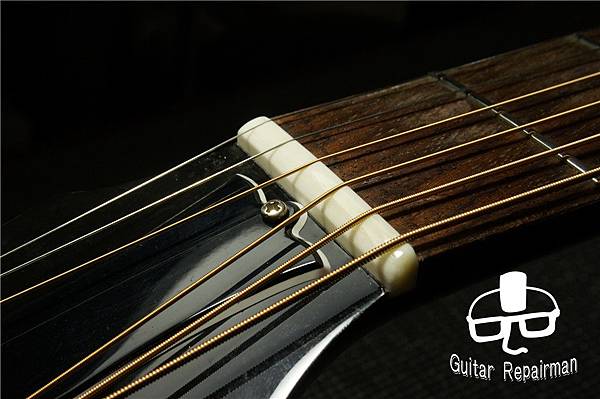 【Gibson】{Fret leveling}{更換牛骨上枕