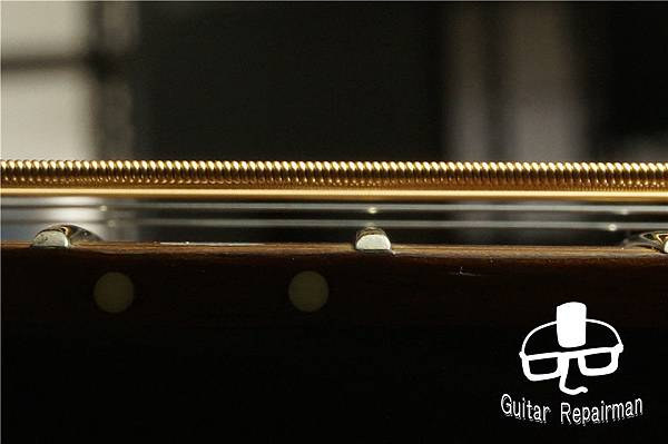 【Gibson】{Fret leveling}{更換牛骨上枕