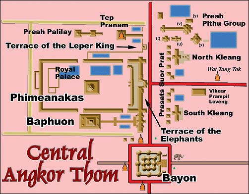 Angkor Thom Map Angkor Thom Map
