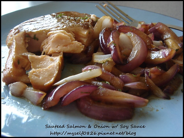 salmon and onion with soysayce 1.JPG