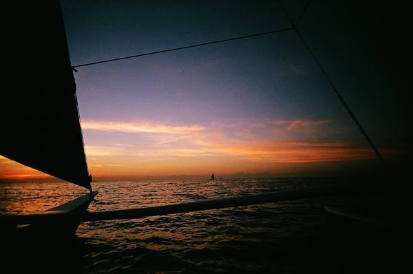 長灘島Boracay坐著風帆看夕陽