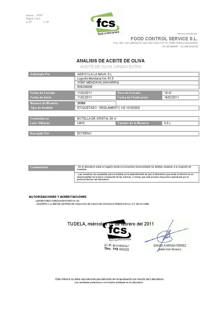 analisis Alfar 500ml