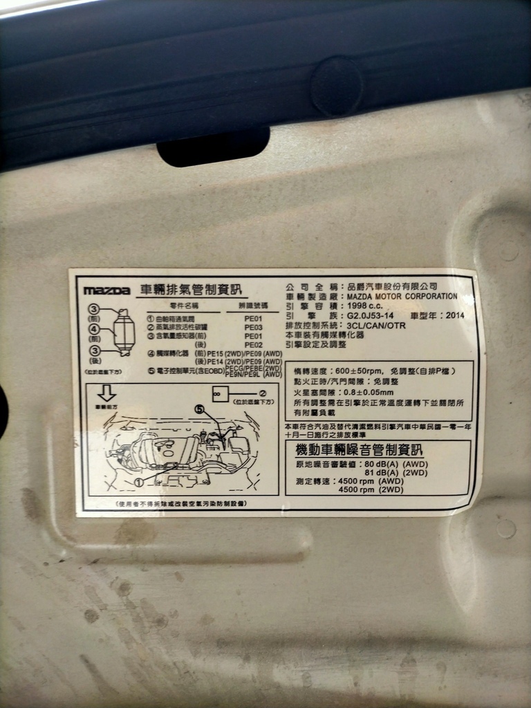 馬自達 CX5 (2012年~2014年）電動後視鏡無法收折修復。