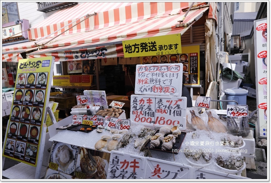 【日本】函館朝市 駅二市場 駅二市場釣烏賊 蓋飯橫丁市場（ど