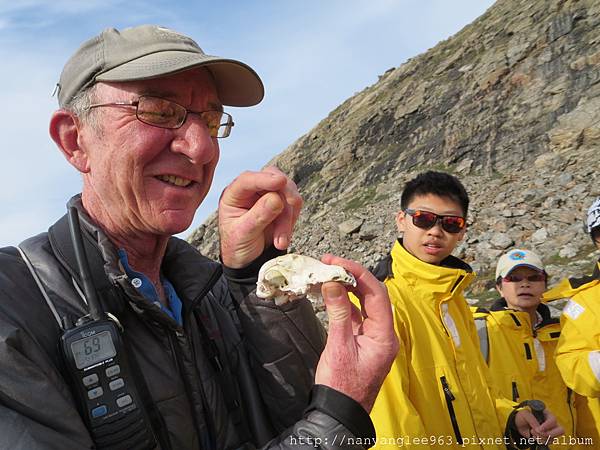 Tony Showing The Skull of an Arctic Rabbit