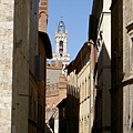 Siena的小巷一景