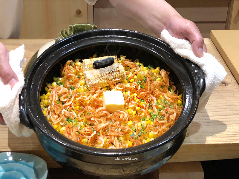 鮨初日式無菜單料理櫻花蝦釜飯