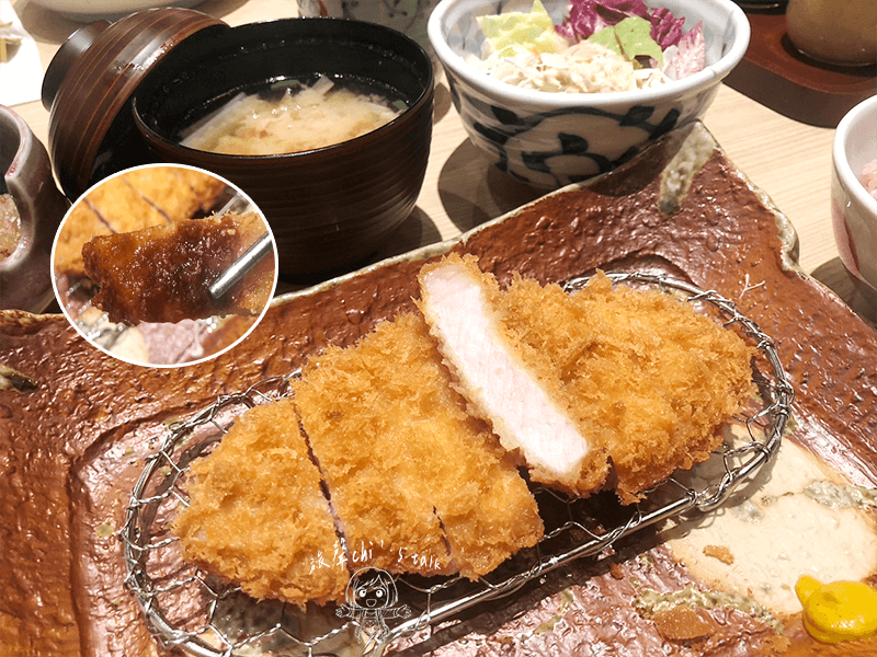 伊勢路–勝勢日式豬排里肌豬排斷面秀。有嚼勁不油膩