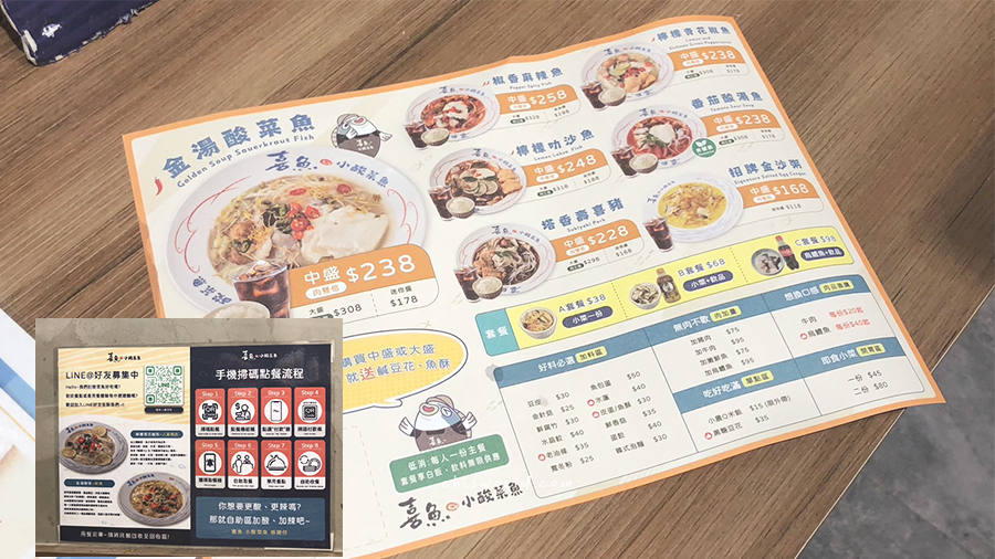 喜魚小酸菜魚菜單