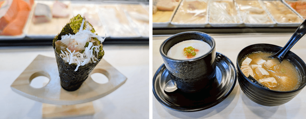 嘉義十三壽司個人套餐美味 嘉義十三壽司個人套餐提供手卷、味噌湯、茶碗蒸