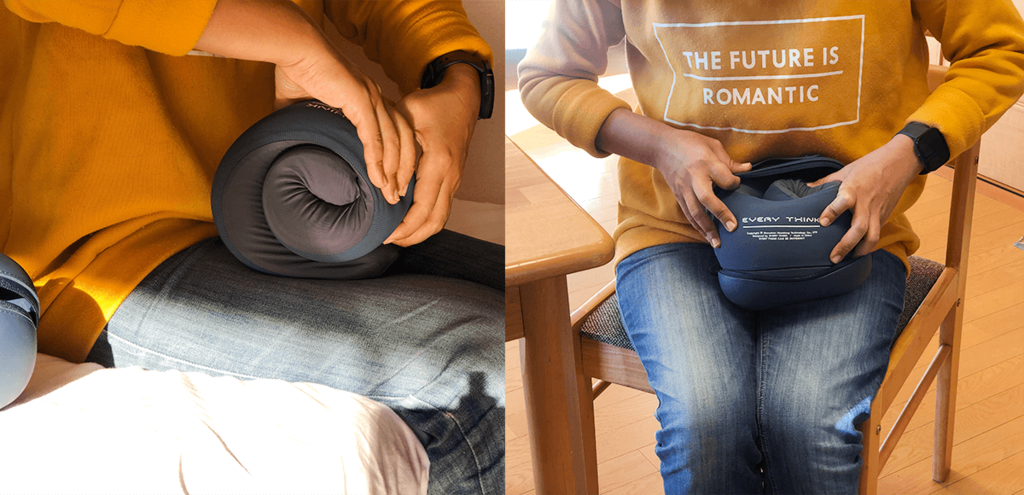 everythink旅行三件組收納方便,只要捲起即可 EVERYTHINK旅行三件組頸枕收納展示