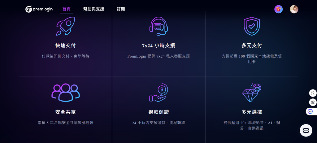 串流影音帐号合租【PremLogin】，无痛订阅Premium、CHATGPT、NETFLIX、SPOTIFY、DISNEY+只要2到5折起！.png