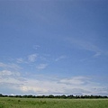 藍天白雲+草地