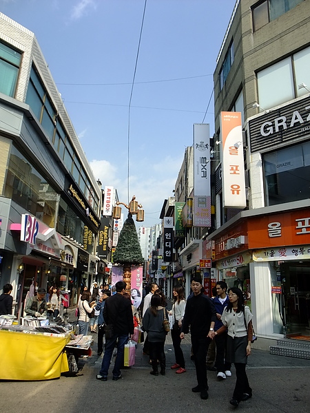 春川明洞的街上