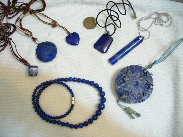 青金石墬子、項鍊  +藍方石墬子（六方體）