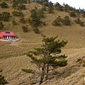 就看著山屋越來越近，縱走一路有山屋住真是太好了