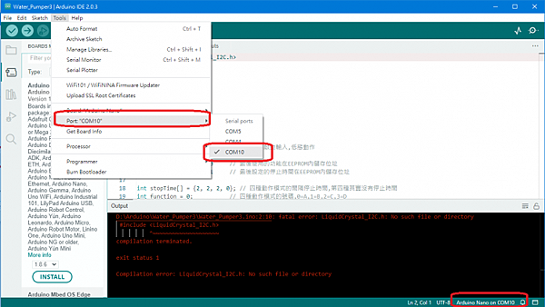 Arduino, nano, 初始設定, Library