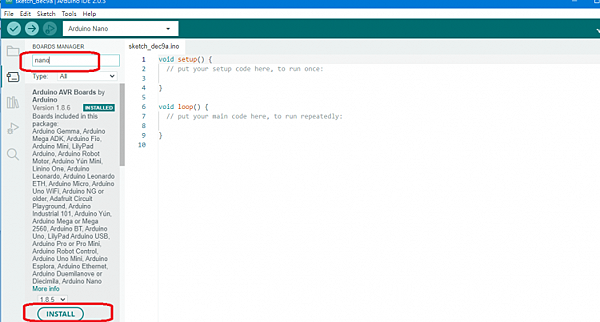 Arduino, nano, 初始設定, Library