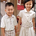 超可愛的花童姐弟檔