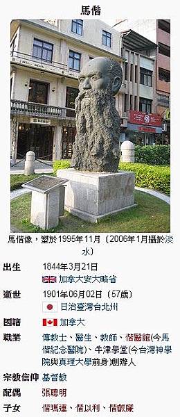 馬偕博士創立於1882年理學堂大書院（Oxford Coll