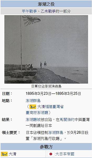 豐島海戰─中日甲午海戰的第一戰/錦繪/1895年澎湖島占領大