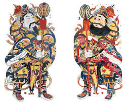 門神/哼哈二將(潘麗水繪),姜子牙封神時敕封鄭倫、陳奇/神 「哼哈二將」的圖片搜尋結果