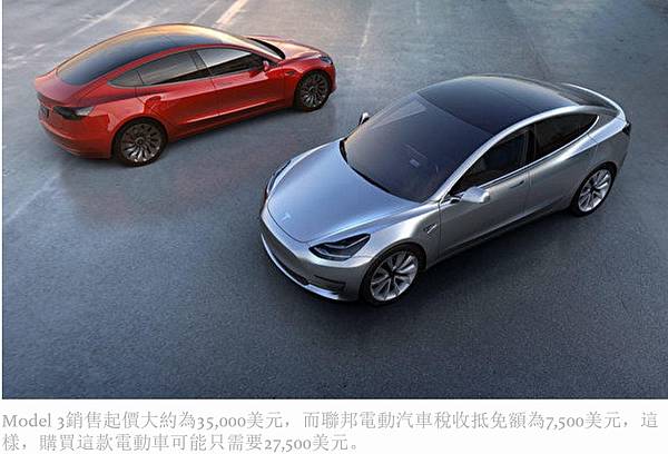 Elon Musk伊隆·馬斯克/特斯拉售電動車Model 3