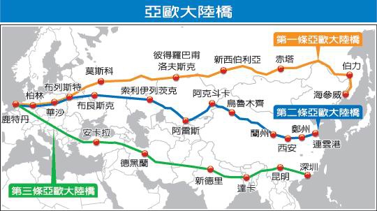 一帶一路8條中歐鐵路線/中歐鐵路/「新絲綢之路」“一帶一路”