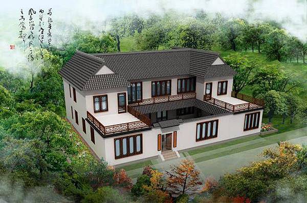 板橋林本源五落大厝/一個院子四面建有房屋,通常由正房、東西廂 板橋林本源五落大厝/一個院子四面建有房屋,通常由正房、東西廂