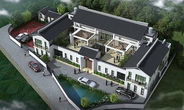 板橋林本源五落大厝/一個院子四面建有房屋,通常由正房、東西廂 板橋林本源五落大厝/一個院子四面建有房屋,通常由正房、東西廂