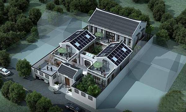 板橋林本源五落大厝/一個院子四面建有房屋,通常由正房、東西廂 板橋林本源五落大厝/一個院子四面建有房屋,通常由正房、東西廂