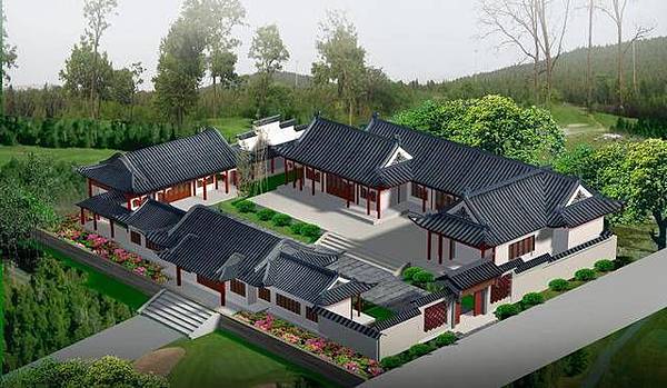 板橋林本源五落大厝/一個院子四面建有房屋,通常由正房、東西廂 板橋林本源五落大厝/一個院子四面建有房屋,通常由正房、東西廂